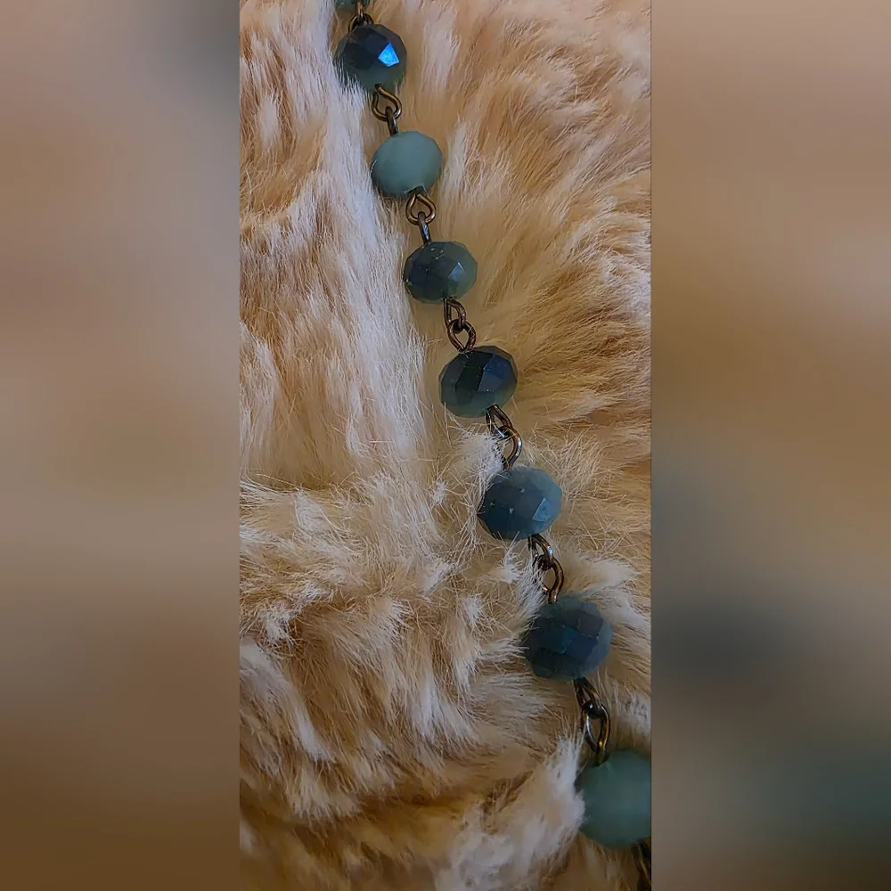 Boho Long Layering Strand, Gunmetal Statement Necklace
